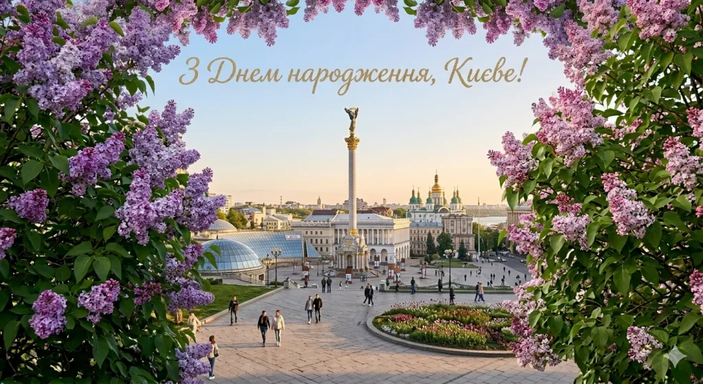 Квітучий бузок і Майдан Незалежності
