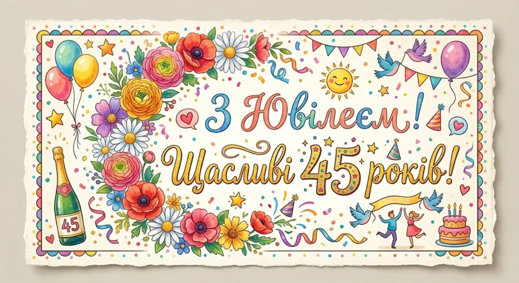 Привітання з 45-річчям