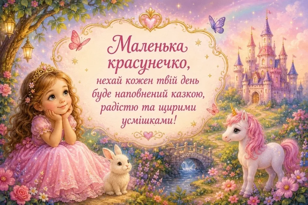 Листівка для маленької принцеси
