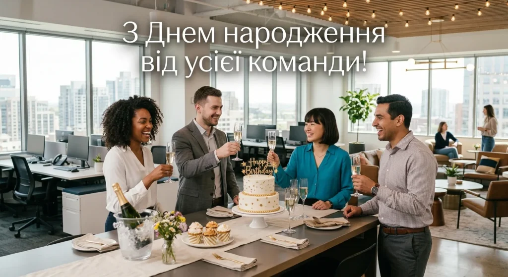 Міжнародна команда вітає колегу з Днем народження