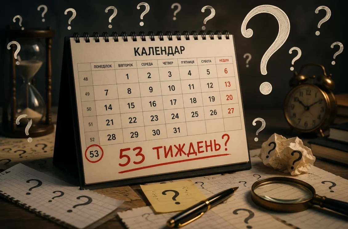 Календар з позначенням 53 тижня
