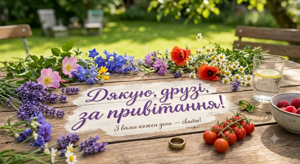 Подяка друзям за привітання