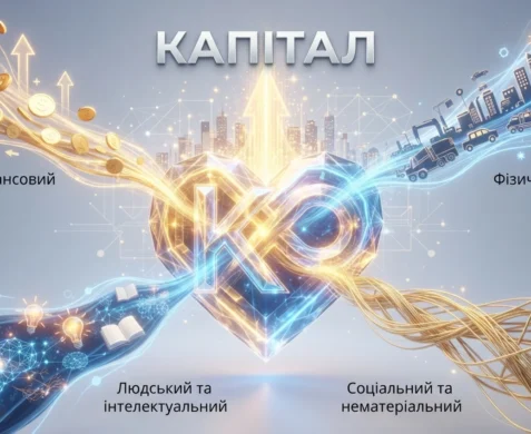 Схема чотирьох видів капіталу навколо серця