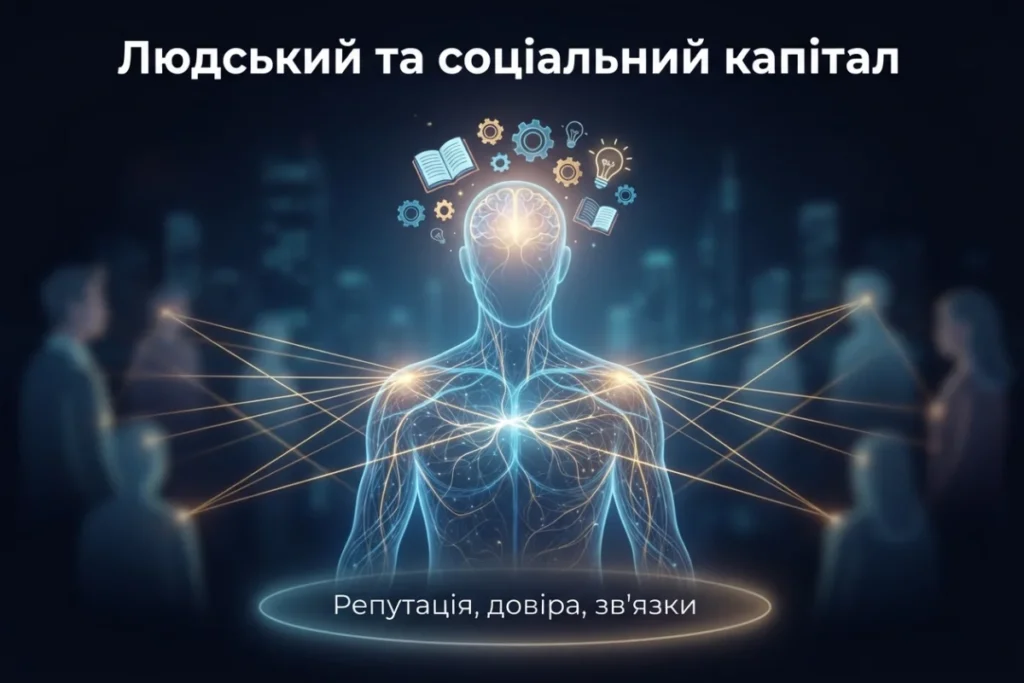 Концептуальна ілюстрація людського й соціального капіталу