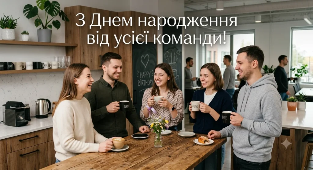 Колеги пʼють каву в офісі