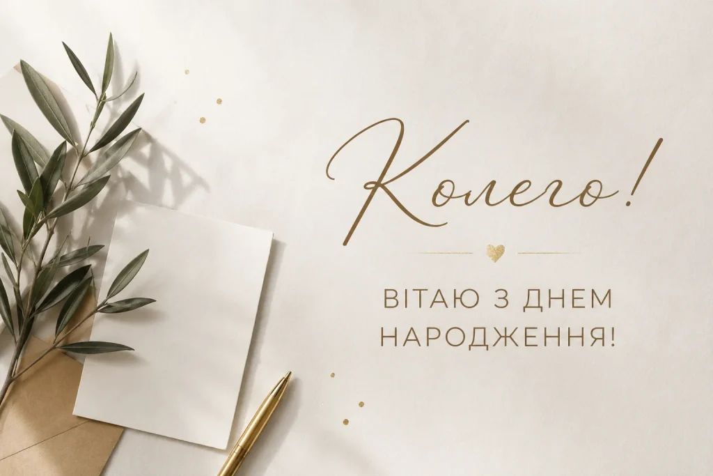 Листівка для колеги