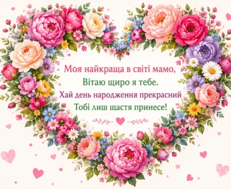 Квіткове сердечко для мами