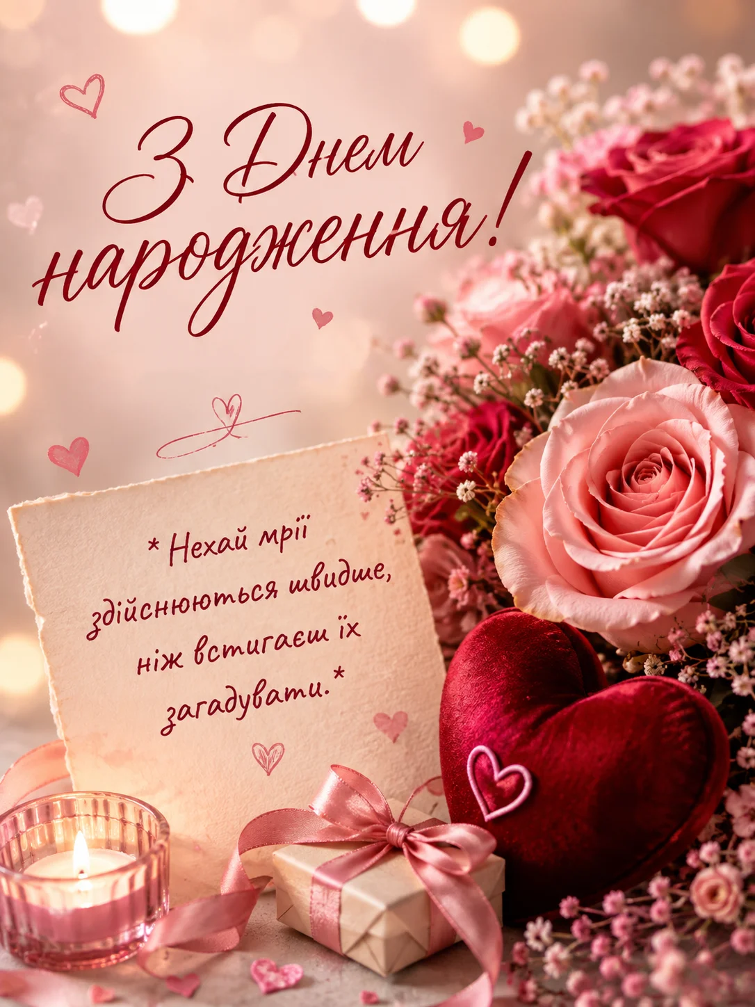 Романтичне вітання для коханої людини