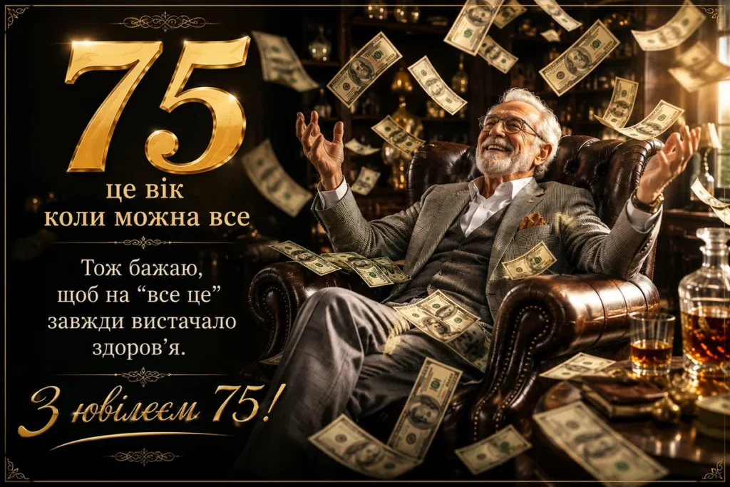 Грошовий дощ у ювілей 75 років