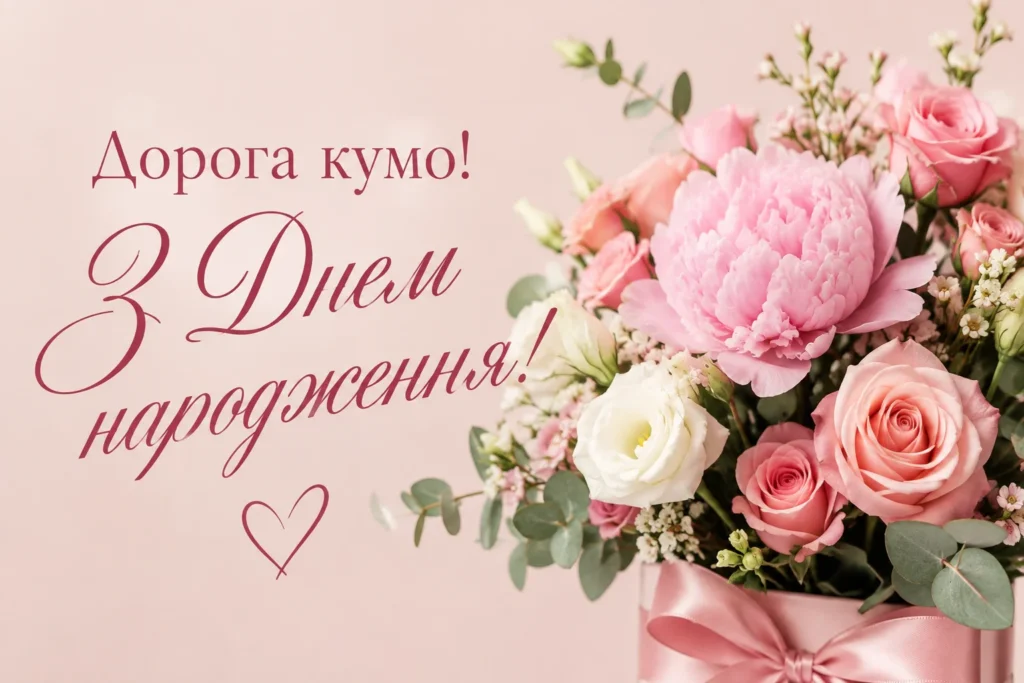 Ніжна листівка для куми