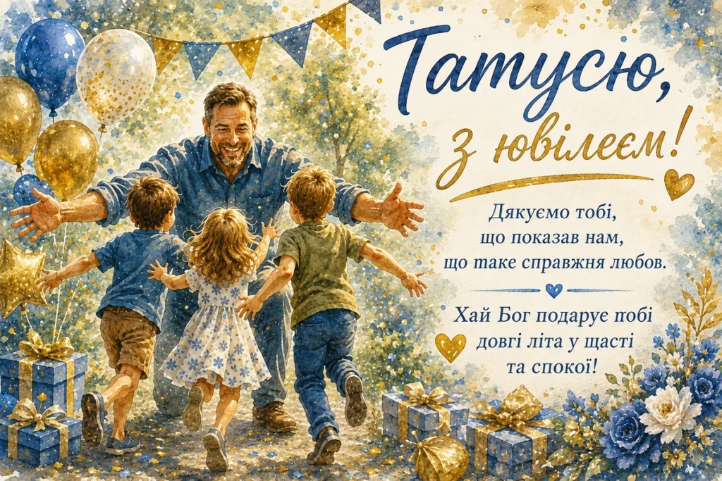Привітання з ювілеєм для найкращого тата