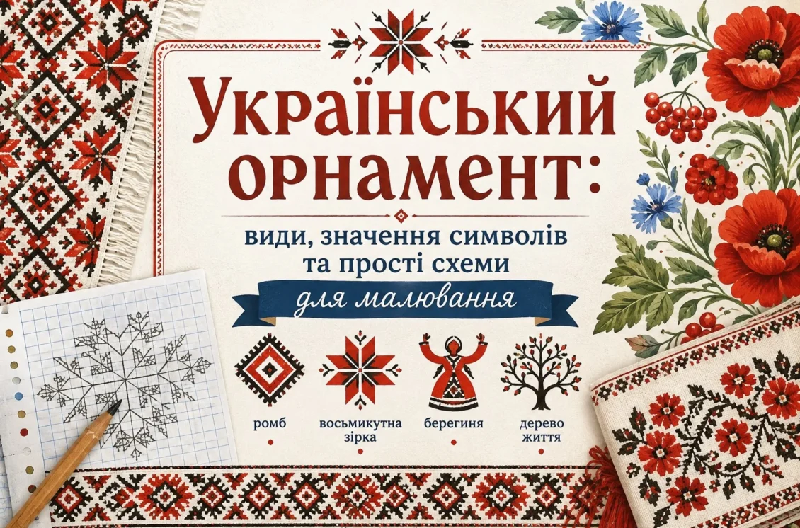 Український орнамент: види, значення знаків-оберегів та інструкція з малювання