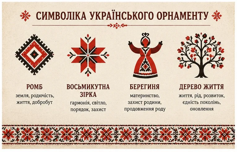 Ключові сакральні символи українського орнаменту та їхнє значення