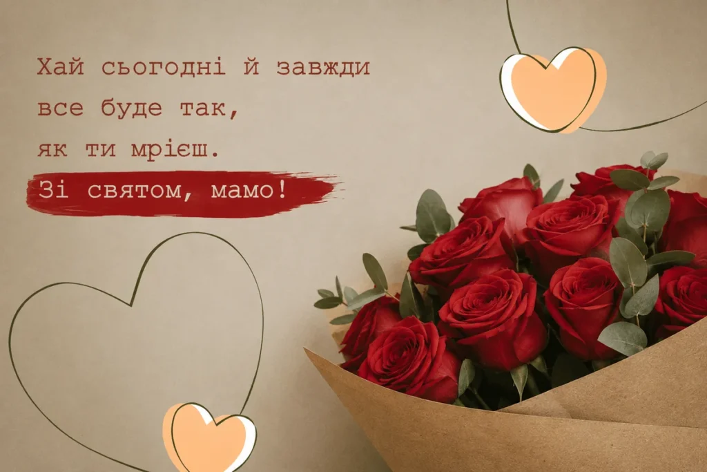 Червоні троянди для матусі у день народження 