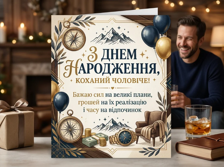Саме так можна привітати чоловіка з його днем