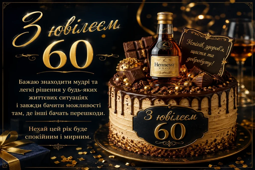 Торт для чоловіка на 60-річчя