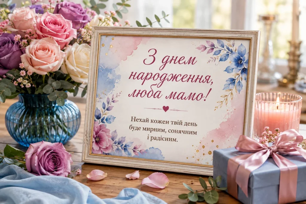 Фоторамки з привітанням для мами