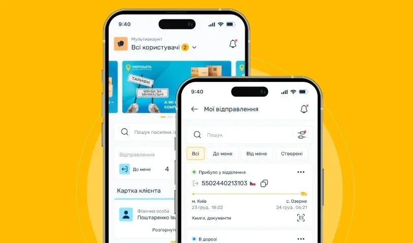 Візуалізація додатку головного поштового оператора країни