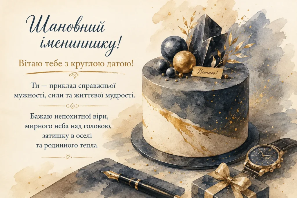 Сучасний торт на круглу дату