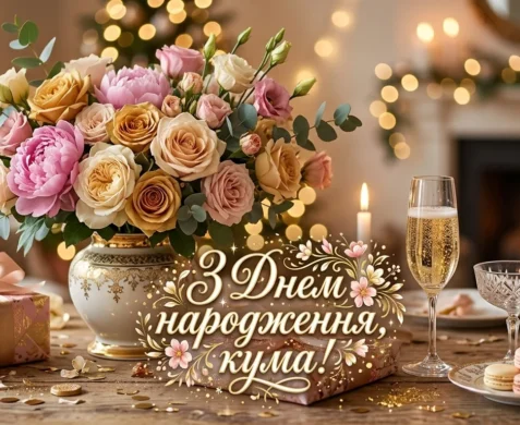 Святковий стіл з букетом