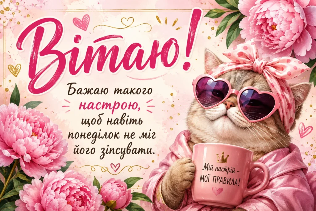 прикольне привітання на день народження жінці з котом в окулярах