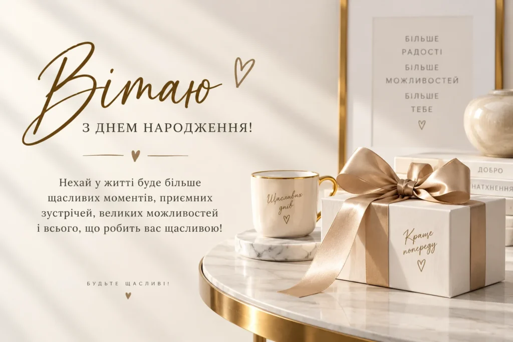 картинка вітання з днем народження дорослій жінці